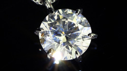 プラチナ0.45ctダイヤモンドペンダントネックレス 上面（俯瞰）